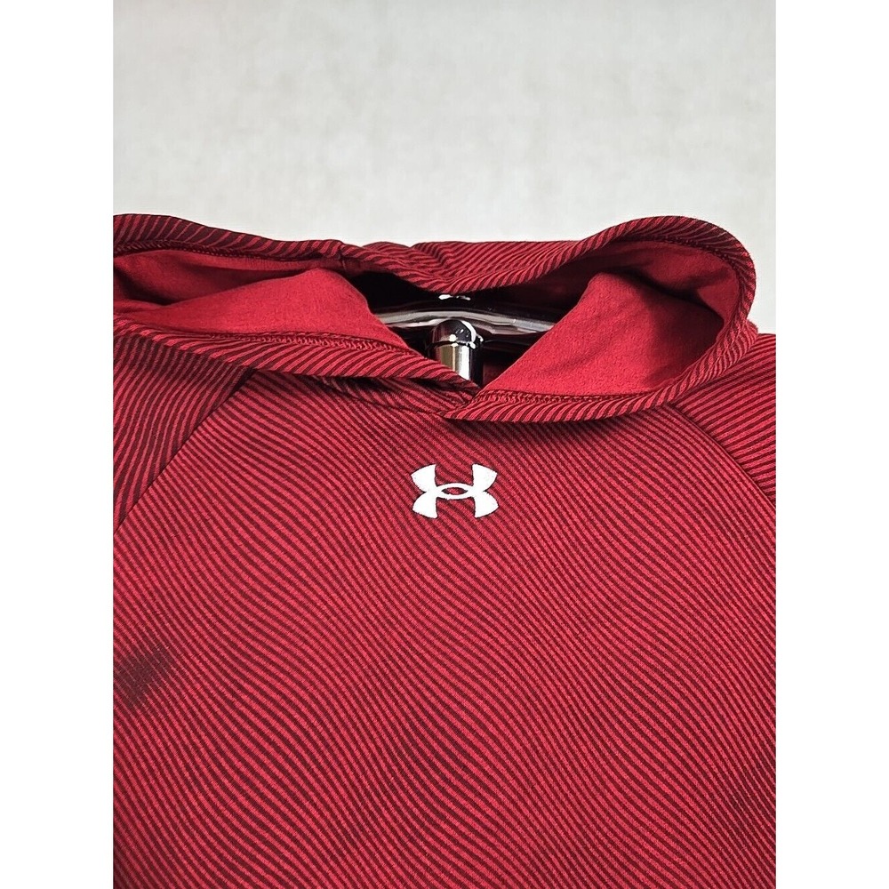 Under Armour Hoodie Boys Size Medium Pullover Hooded Sweatshirt‎ Logo Red NWT - Picture 2 of 5